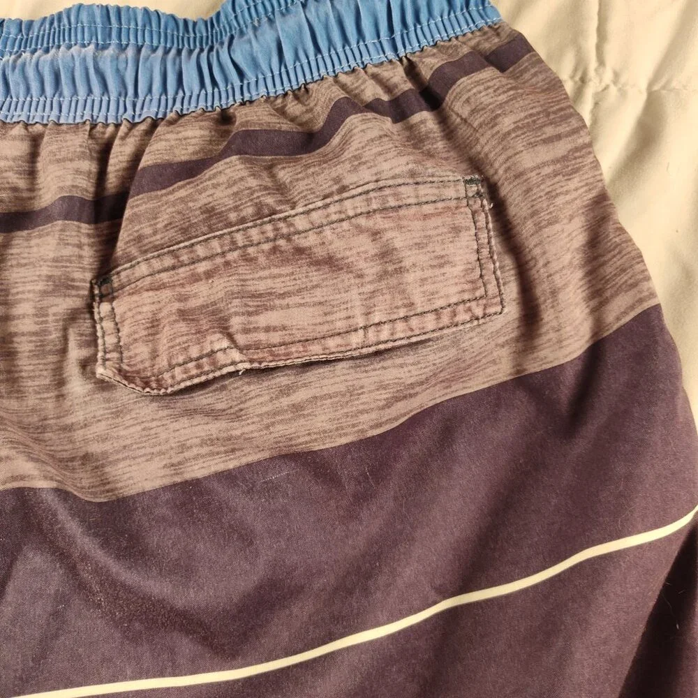 Kailua Surf NYC Men's XL Swim Trunks Color Block Mesh Lined Quick Dry Vintage St